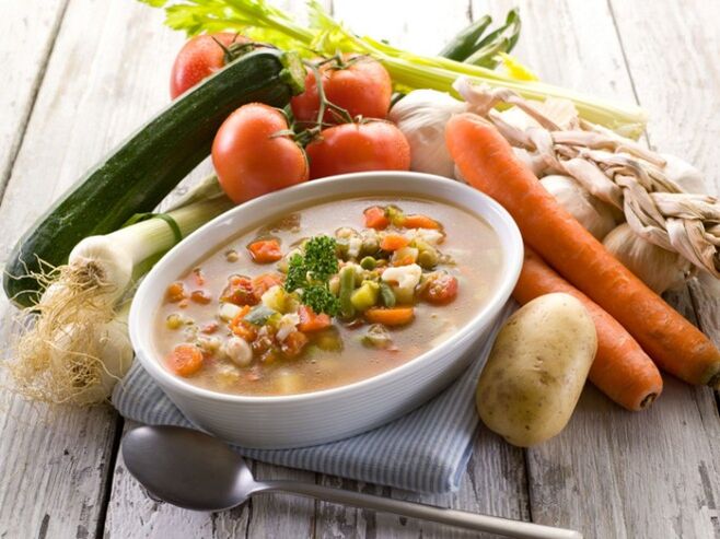 گیسٹرائٹس کے لئے تازہ سبزیوں کا سوپ